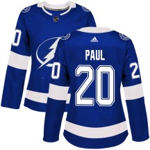 Women's Adidas Tampa Bay Lightning Nicholas Paul Blue Home Jersey - Authentic