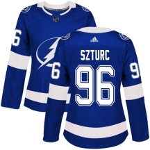Women's Adidas Tampa Bay Lightning Gabriel Szturc Blue Home Jersey - Authentic Women's Adidas Tampa Bay Lightning Gabriel Szturc Blue Home Jersey - Authentic