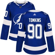 Women's Adidas Tampa Bay Lightning Matt Tomkins Blue Home Jersey - Authentic