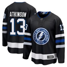 Men's Fanatics Branded Tampa Bay Lightning Cam Atkinson Black Breakaway Alternate Jersey - Premier