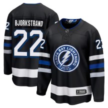 Men's Fanatics Branded Tampa Bay Lightning Oliver Bjorkstrand Black Breakaway Alternate Jersey - Premier