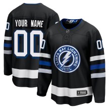 Men's Fanatics Branded Tampa Bay Lightning Custom Black Custom Breakaway Alternate Jersey - Premier