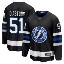 Men's Fanatics Branded Tampa Bay Lightning Charles-Edouard D'Astous Black Breakaway Alternate Jersey - Premier