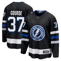 Men's Fanatics Branded Tampa Bay Lightning Yanni Gourde Black Breakaway Alternate Jersey - Premier
