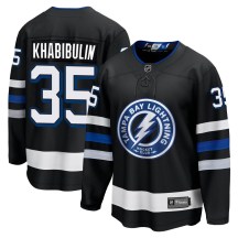 Men's Fanatics Branded Tampa Bay Lightning Nikolai Khabibulin Black Breakaway Alternate Jersey - Premier