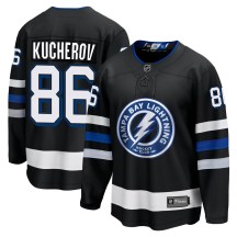 Men's Fanatics Branded Tampa Bay Lightning Nikita Kucherov Black Breakaway Alternate Jersey - Premier