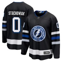 Men's Fanatics Branded Tampa Bay Lightning Wojciech Stachowiak Black Breakaway Alternate Jersey - Premier