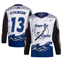 Men's Adidas Tampa Bay Lightning Cam Atkinson White Reverse Retro 2.0 Jersey - Authentic