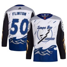 Men's Adidas Tampa Bay Lightning Cooper Flinton White Reverse Retro 2.0 Jersey - Authentic