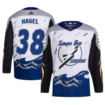 Men's Adidas Tampa Bay Lightning Brandon Hagel White Reverse Retro 2.0 Jersey - Authentic
