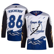 Men's Adidas Tampa Bay Lightning Nikita Kucherov White Reverse Retro 2.0 Jersey - Authentic