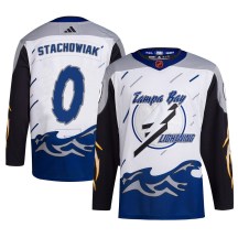 Men's Adidas Tampa Bay Lightning Wojciech Stachowiak White Reverse Retro 2.0 Jersey - Authentic