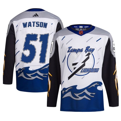 Men's Adidas Tampa Bay Lightning Austin Watson White Reverse Retro 2.0 Jersey - Authentic