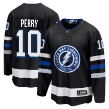Youth Fanatics Branded Tampa Bay Lightning Corey Perry Black Breakaway Alternate Jersey - Premier