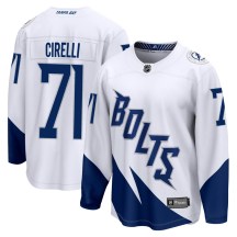 Men's Fanatics Branded Tampa Bay Lightning Anthony Cirelli White 2022 Stadium Series Jersey - Breakaway