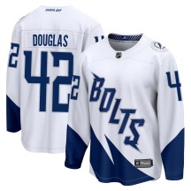 Men's Fanatics Branded Tampa Bay Lightning Curtis Douglas White 2022 Stadium Series Jersey - Breakaway