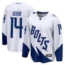 Men's Fanatics Branded Tampa Bay Lightning Conor Geekie White 2022 Stadium Series Jersey - Breakaway
