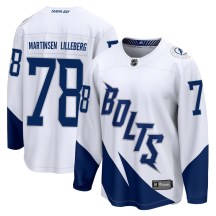 Men's Fanatics Branded Tampa Bay Lightning Emil Martinsen Lilleberg White 2022 Stadium Series Jersey - Breakaway