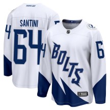Men's Fanatics Branded Tampa Bay Lightning Steven Santini White 2022 Stadium Series Jersey - Breakaway