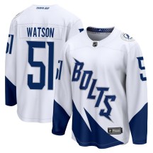 Men's Fanatics Branded Tampa Bay Lightning Austin Watson White 2022 Stadium Series Jersey - Breakaway
