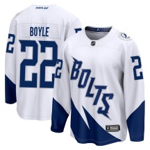 Youth Fanatics Branded Tampa Bay Lightning Dan Boyle White 2022 Stadium Series Jersey - Breakaway