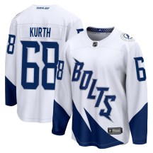 Youth Fanatics Branded Tampa Bay Lightning Connor Kurth White 2022 Stadium Series Jersey - Breakaway
