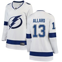 Women's Fanatics Branded Tampa Bay Lightning Tristan Allard White Away Jersey - Breakaway