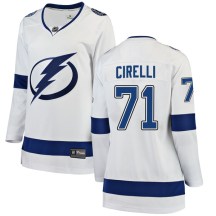 Women's Fanatics Branded Tampa Bay Lightning Anthony Cirelli White Away Jersey - Breakaway
