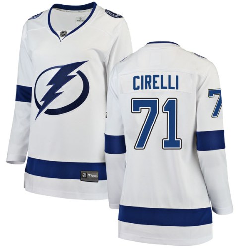 Women's Fanatics Branded Tampa Bay Lightning Anthony Cirelli White Away Jersey - Breakaway Women's Fanatics Branded Tampa Bay Lightning Anthony Cirelli White Away Jersey - Breakaway