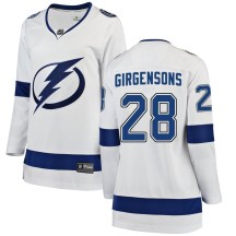 Women's Fanatics Branded Tampa Bay Lightning Zemgus Girgensons White Away Jersey - Breakaway