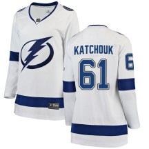Women's Fanatics Branded Tampa Bay Lightning Boris Katchouk White Away Jersey - Breakaway