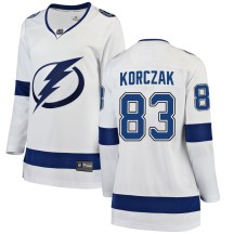 Women's Fanatics Branded Tampa Bay Lightning Ryder Korczak White Away Jersey - Breakaway Women's Fanatics Branded Tampa Bay Lightning Ryder Korczak White Away Jersey - Breakaway