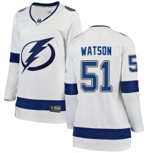 Women's Fanatics Branded Tampa Bay Lightning Austin Watson White Away Jersey - Breakaway