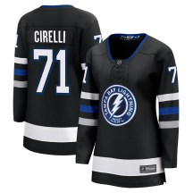 Women's Fanatics Branded Tampa Bay Lightning Anthony Cirelli Black Breakaway Alternate Jersey - Premier