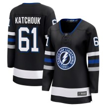 Women's Fanatics Branded Tampa Bay Lightning Boris Katchouk Black Breakaway Alternate Jersey - Premier