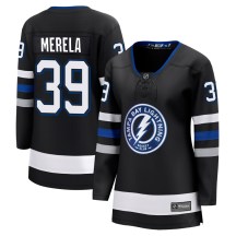 Women's Fanatics Branded Tampa Bay Lightning Waltteri Merela Black Breakaway Alternate Jersey - Premier